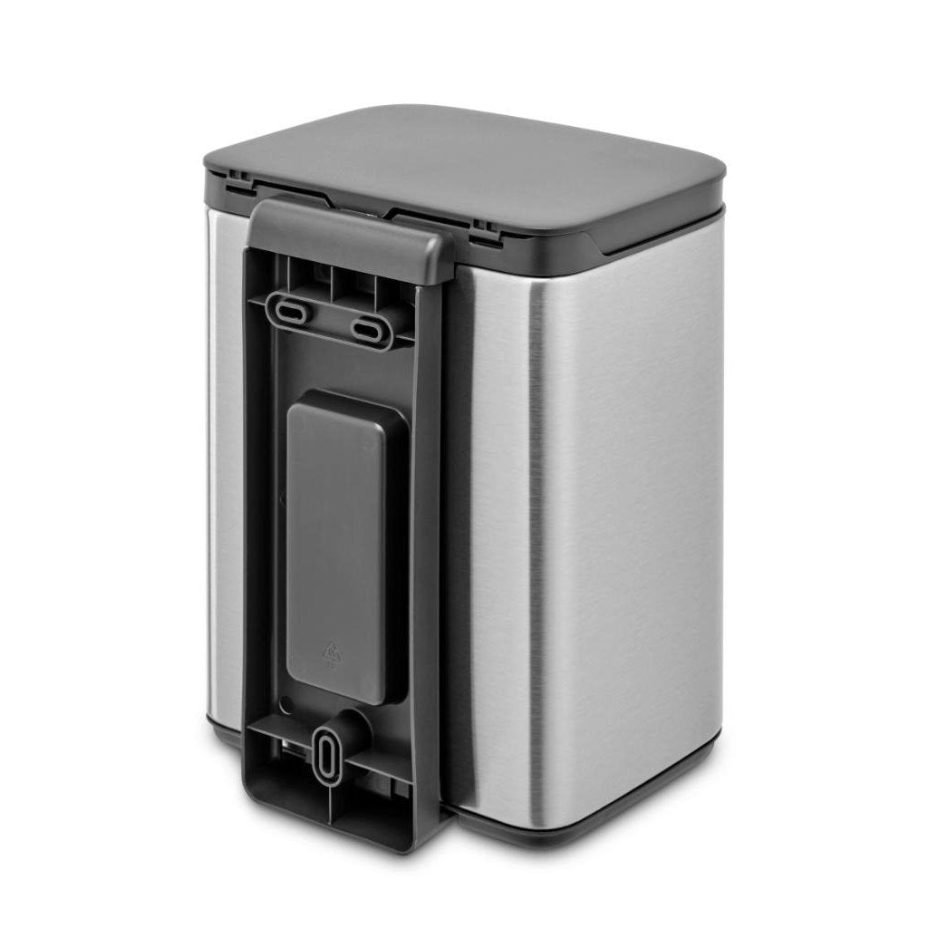 Brabantia Bo Waste Bin 4 L Matt Steel - Space-Saving - Soft-Close Lid