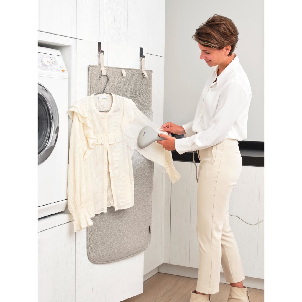 Brabantia Garment Steamer with Door Hooks 50x100 cm Light Grey