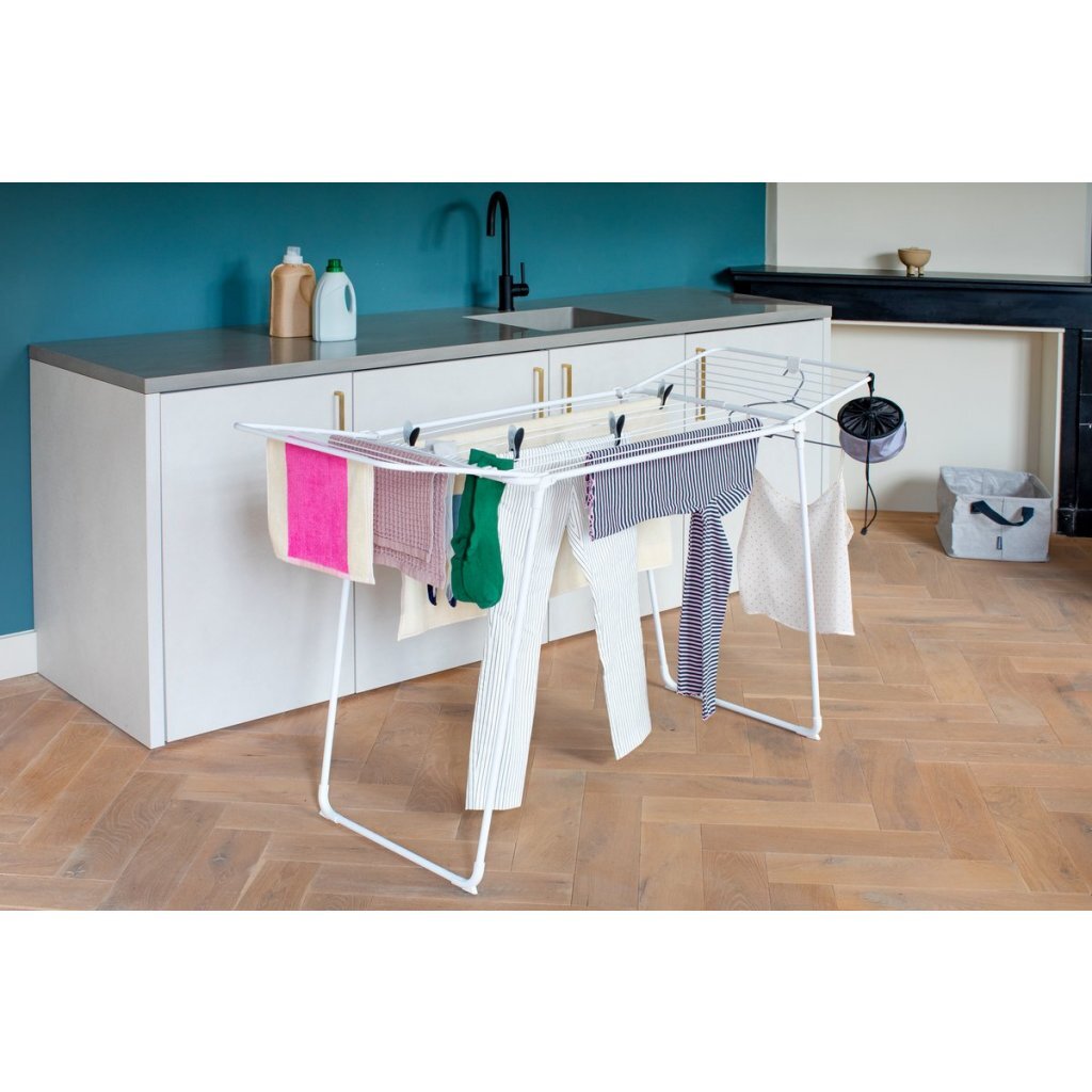 Brabantia HangOn Too Drying Rack 18 m White - Compact Laundry Solution