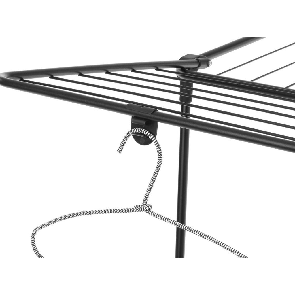 Brabantia HangOn Too Drying Rack 22 m Matte Black - Ideal for Large Loads