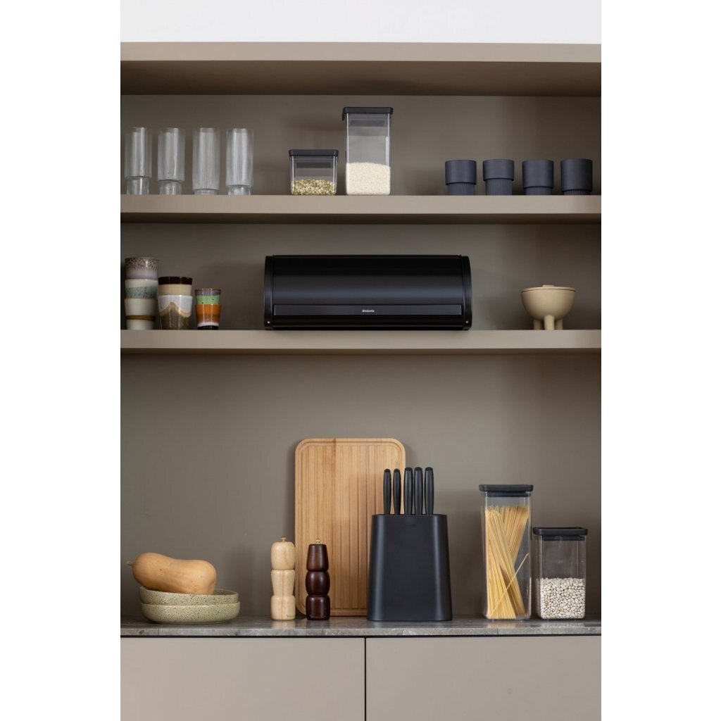 Brabantia Bread Box with Sliding Lid Matte Black