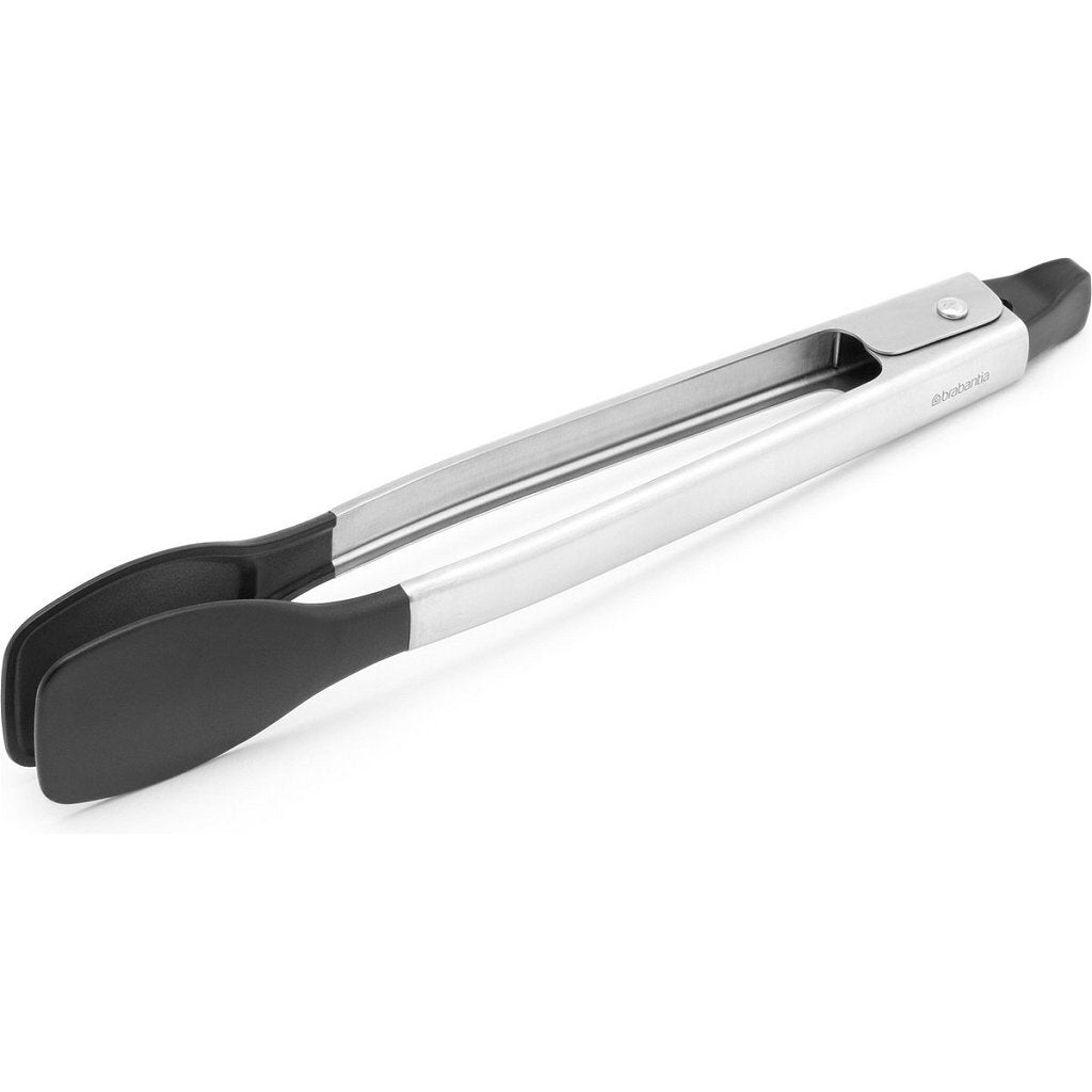 Brabantia Profile Kitchen Tongs Stainless Steel/Black - Dishwasher Safe