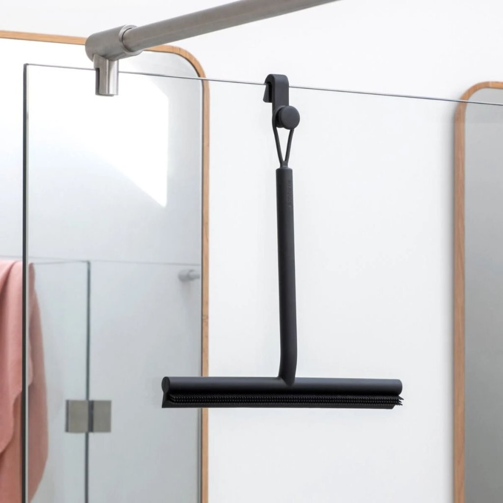 Brabantia ReNew Shower Squeegee with Door Hook Black
