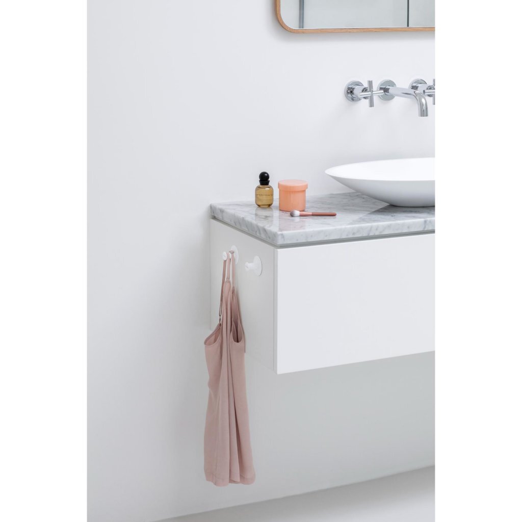 Brabantia ReNew Towel Hooks 2 Pieces White - Easy to Install