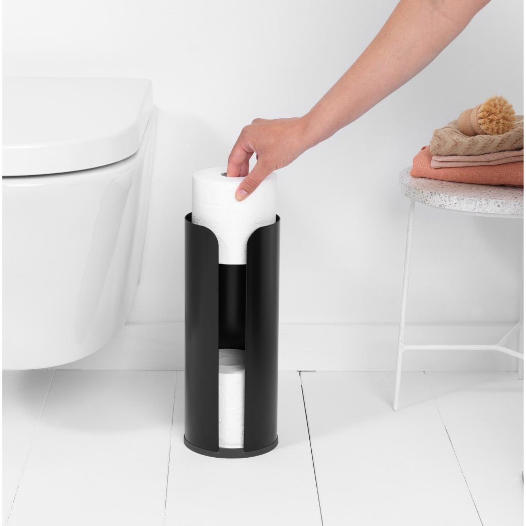Brabantia ReNew Spare Toilet Roll Holder Black