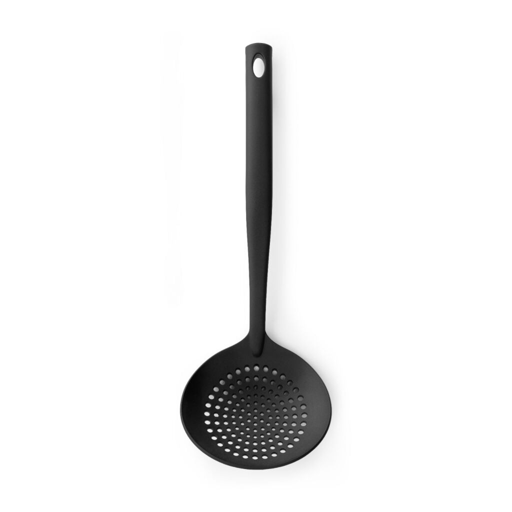 Brabantia Black Nylon Skimmer - Narrow Design, Heat Resistant, Dishwasher Safe