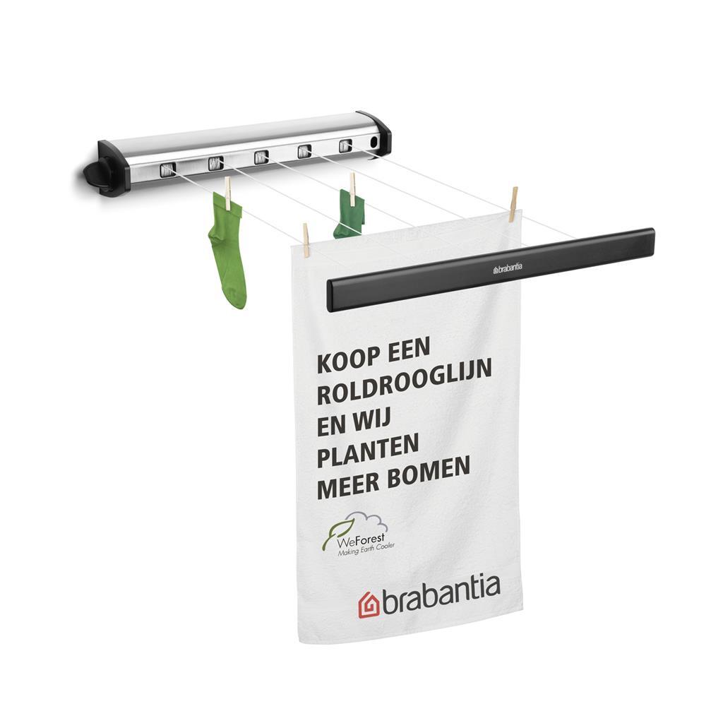 Brabantia Retractable Drying Line Matte Steel 22 Meters