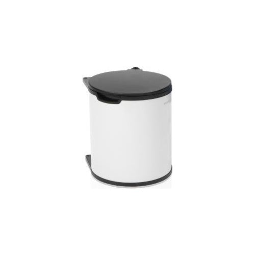 Brabantia 428081 Mülleimer 15 l Rund Schwarz - Weiß (428081) afbeelding 1