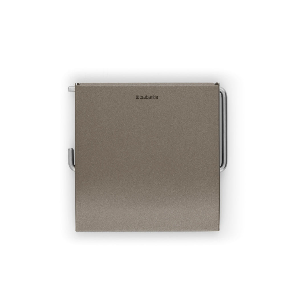 Brabantia ReNew Toilet Roll Holder with Lid Platinum