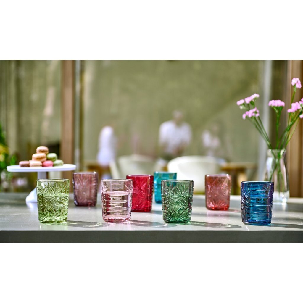 Royal Leerdam Match and Color Water Glasses 35 cl Set of 4 Green/Blue