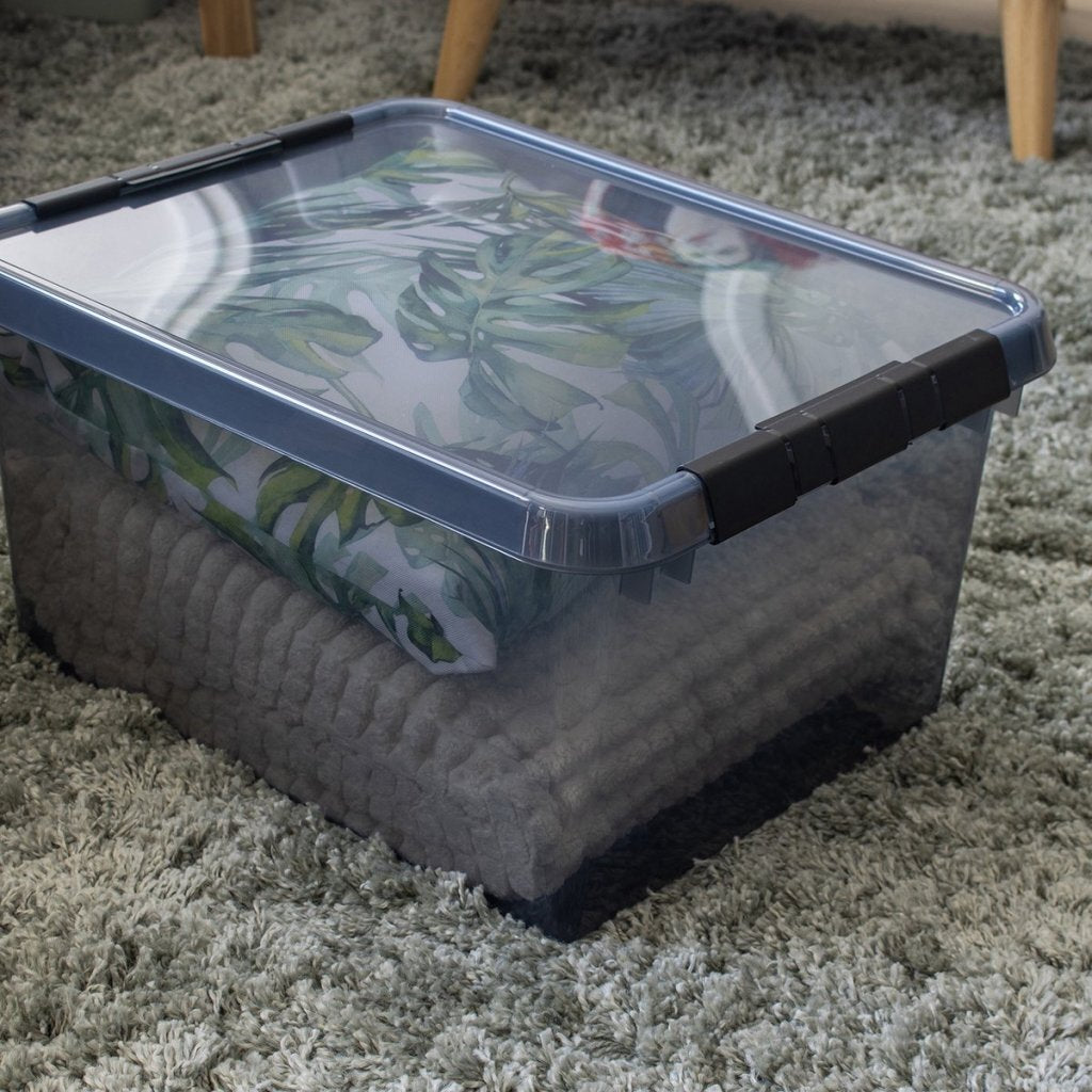 Sunware Comfort Line Storage Box 36 L 50x40x26 cm Transparent/Anthracite