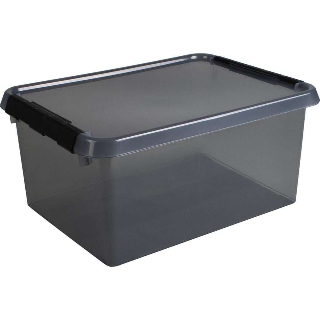 Sunware Comfort Line Storage Box 15 L Transparent/Anthracite 40x30x18 cm