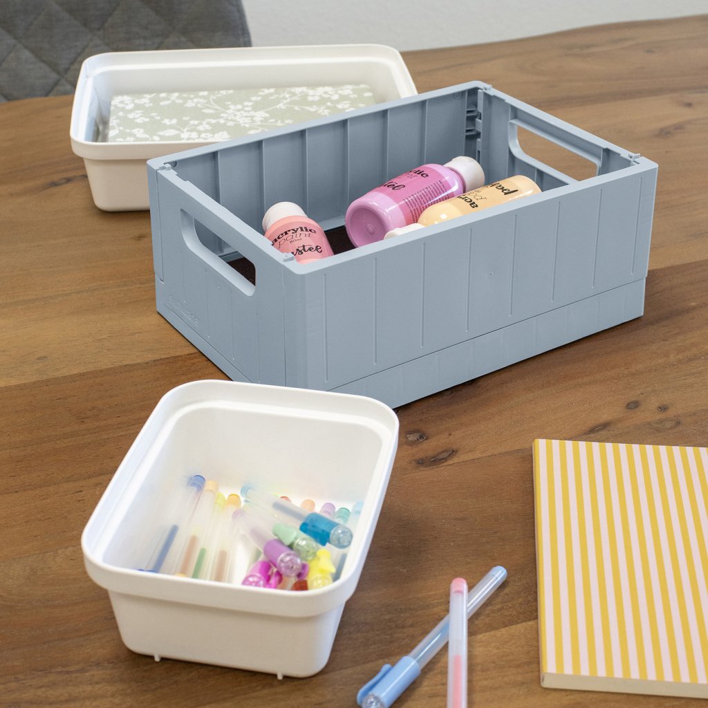 Sunware Sigma Home Folding Crate 13 L Light Blue 35x25x14.5 cm