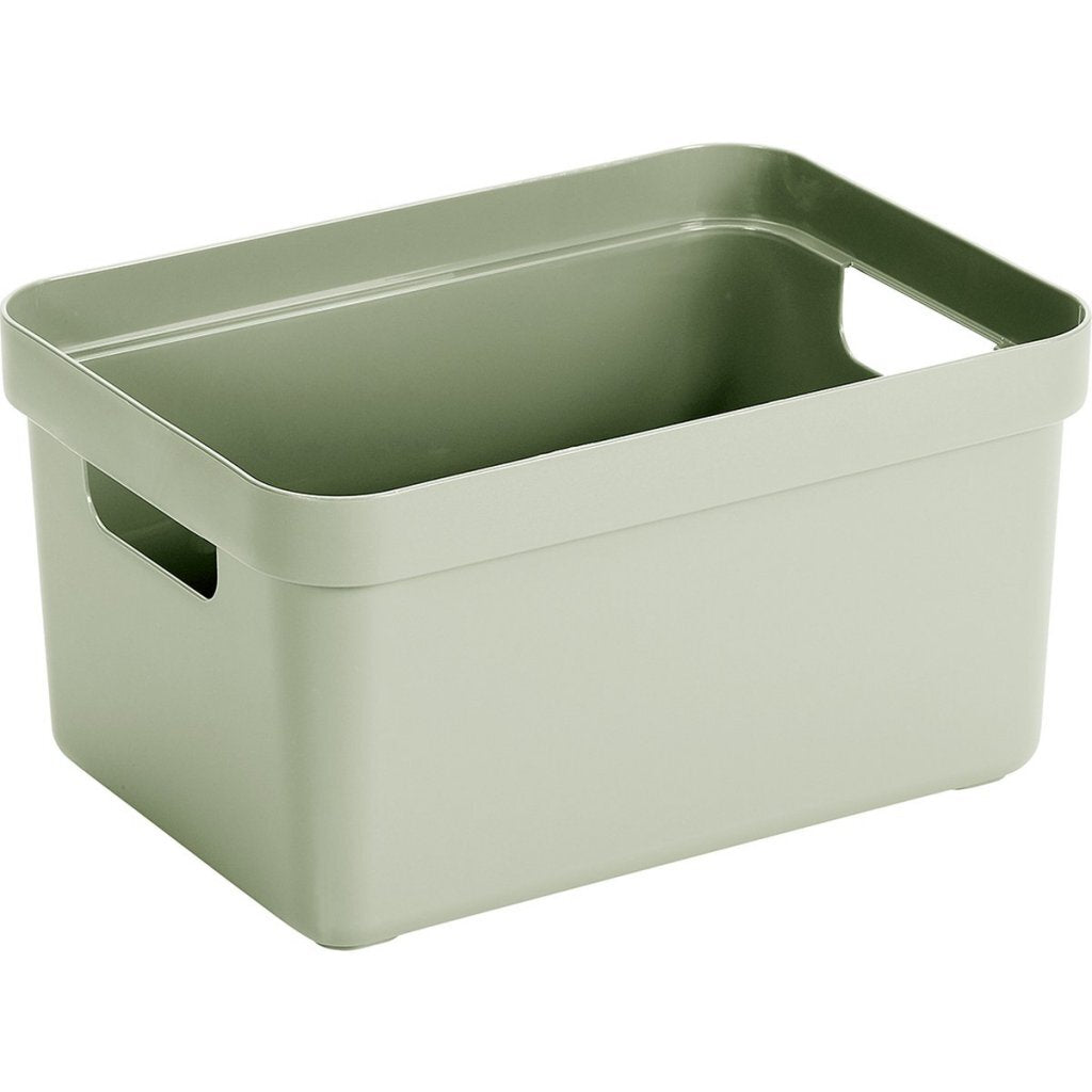 Sunware Sigma Home Storage Box 13 L 35x24.6x18.3 cm Sage Green 35x2.6x1.3