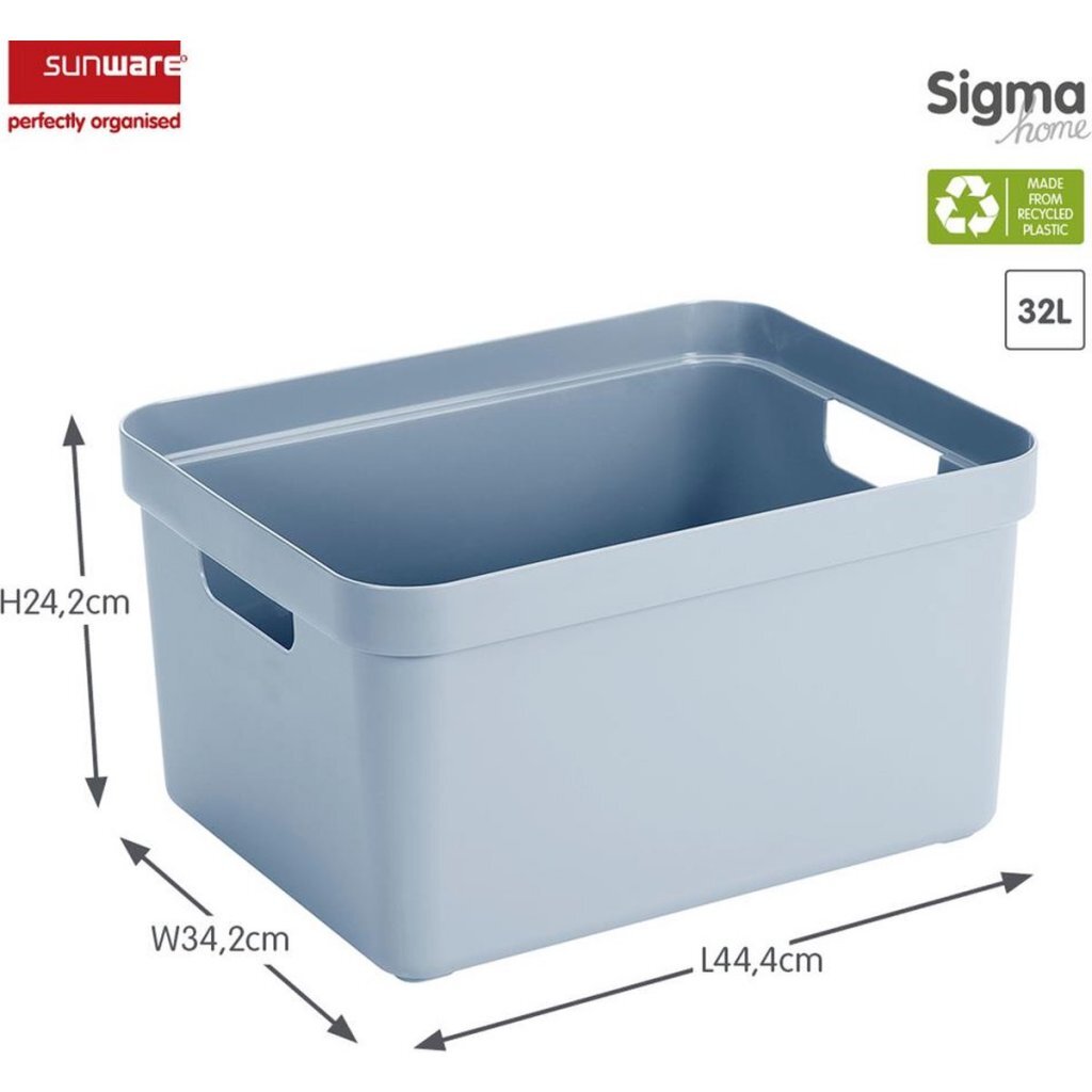 Sunware Sigma Home Storage Box 32 L Light Blue 44.4x34.2x24.2 cm