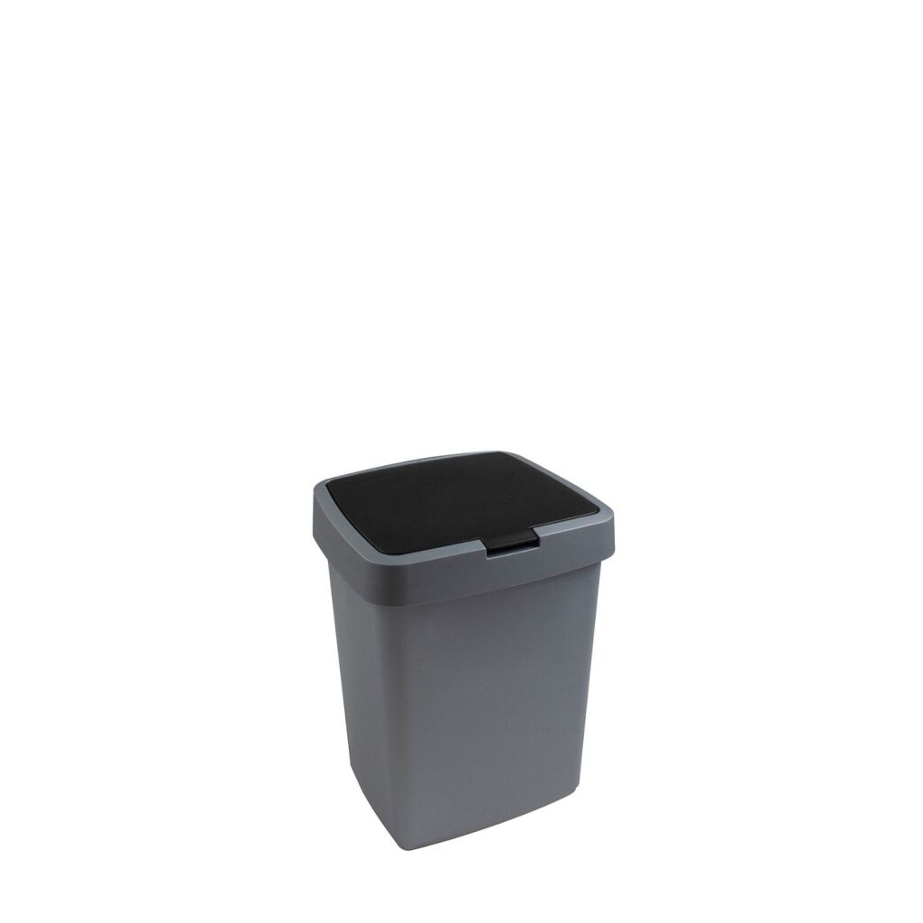 Sunware Delta Waste Bin 10 L Silver Grey