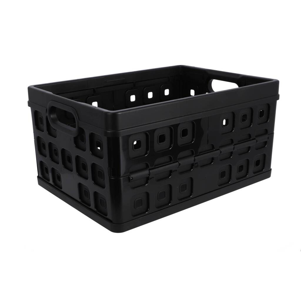 Sunware Square Folding Crate 32 L Black