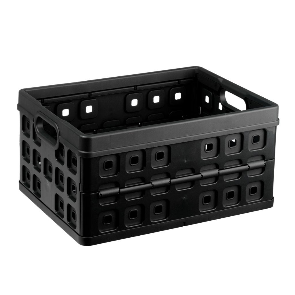 Sunware Square Folding Crate 32 L Black