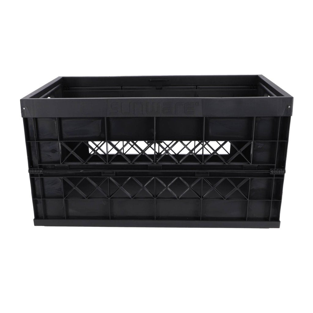 Sunware Heavy Duty Folding Crate 45 L Black