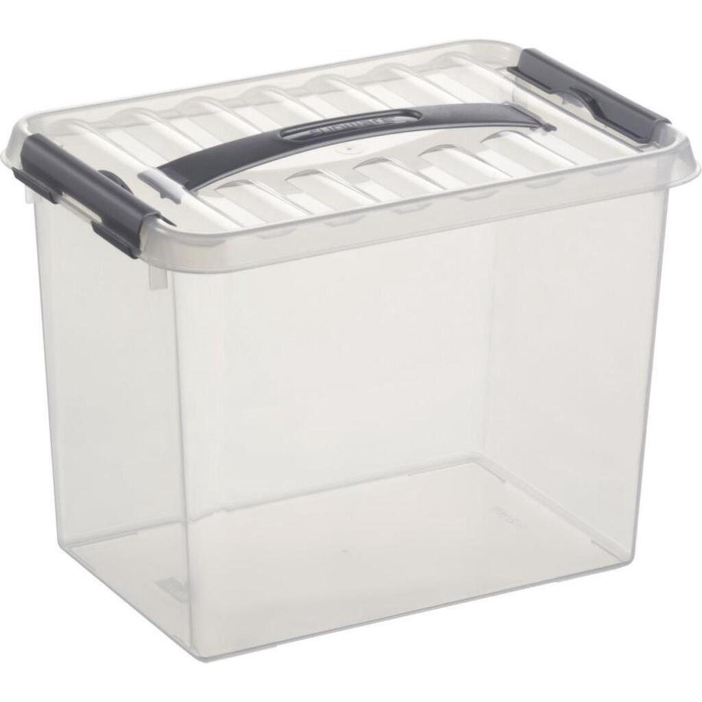 Sunware Q-Line Storage Box 9 L 30x20x22.3 cm Transparent/Grey