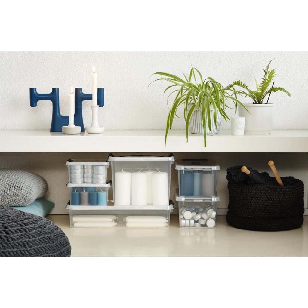 Sunware Q-Line Storage Box 9 L 30x20x22.3 cm Transparent/Grey