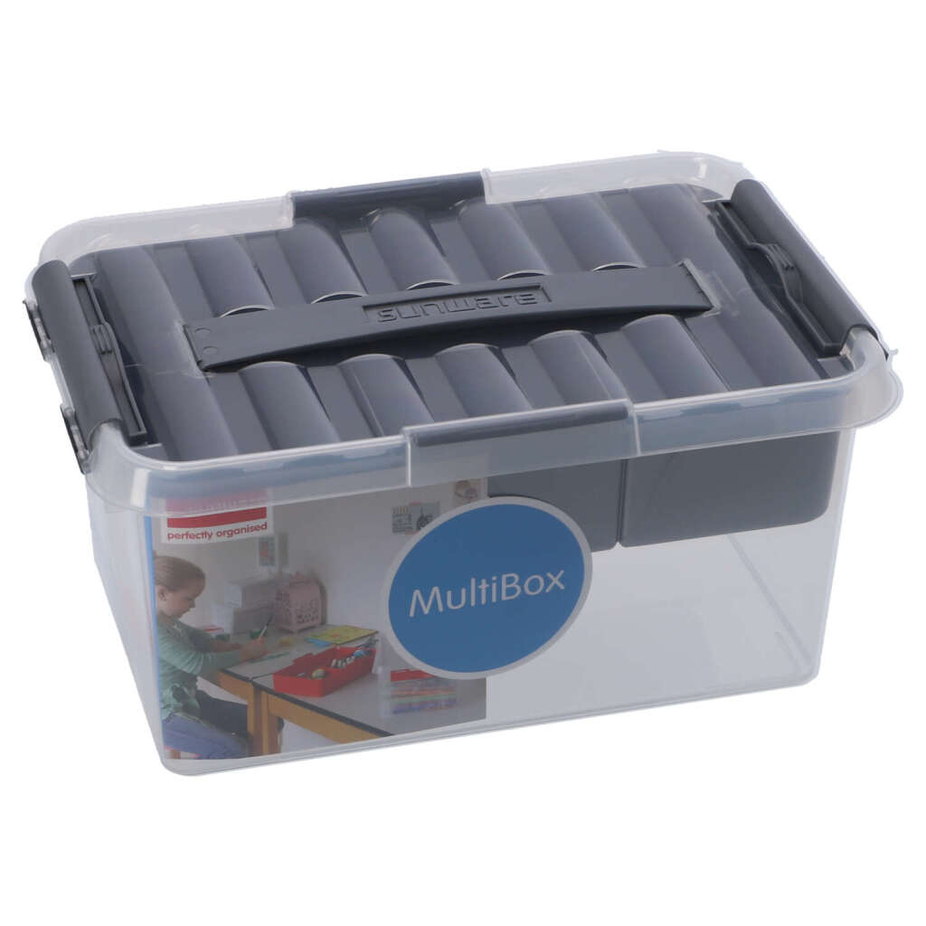 Sunware Storage Box 6 L Transparent/Grey with Insert
