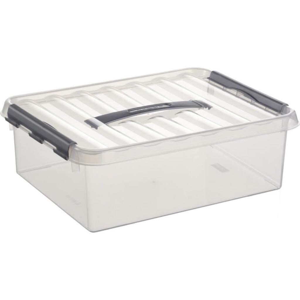 Sunware Q-Line Storage Box 10 L 40x30x11 cm Transparent/Grey