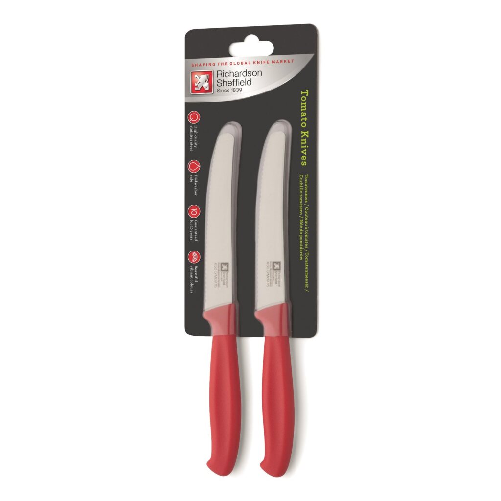 Richardson Sheffield Tomato Knife Set 2 Pieces - Stainless Steel - Ideal for Soft Vegetables