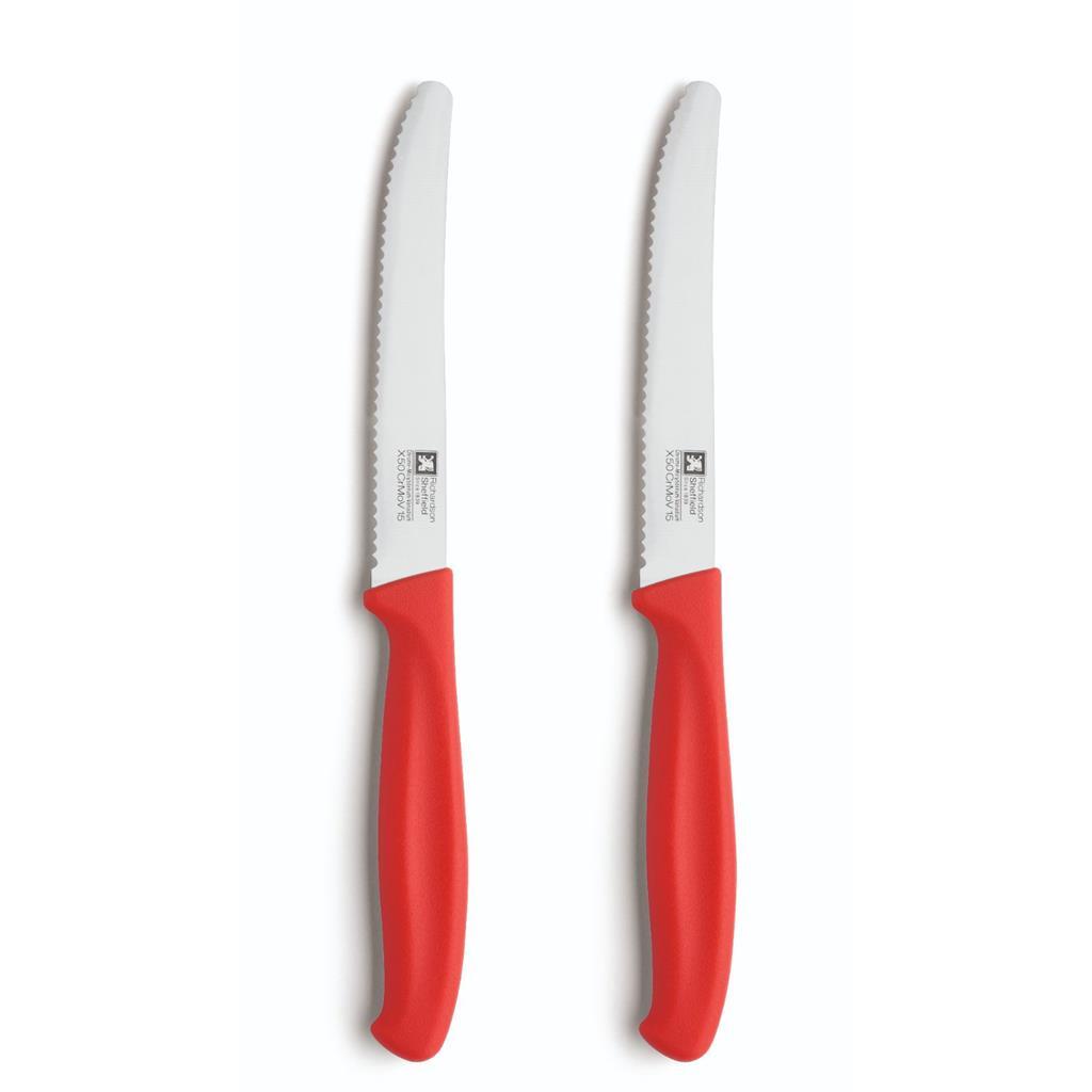 Richardson Sheffield Tomato Knife Set 2 Pieces - Stainless Steel - Ideal for Soft Vegetables