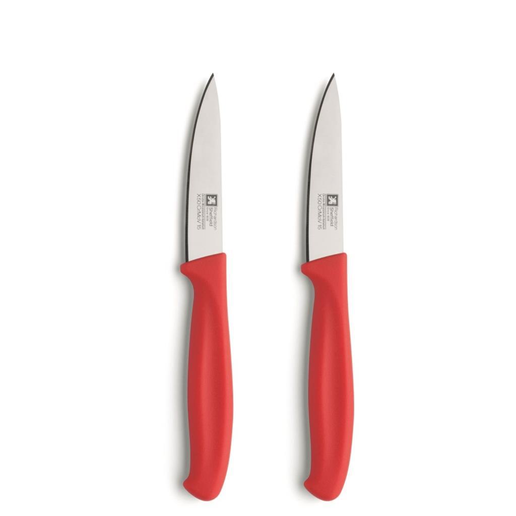 Richardson Sheffield Peeling Knife Set 2 Pieces - Stainless Steel - Red 2-piece