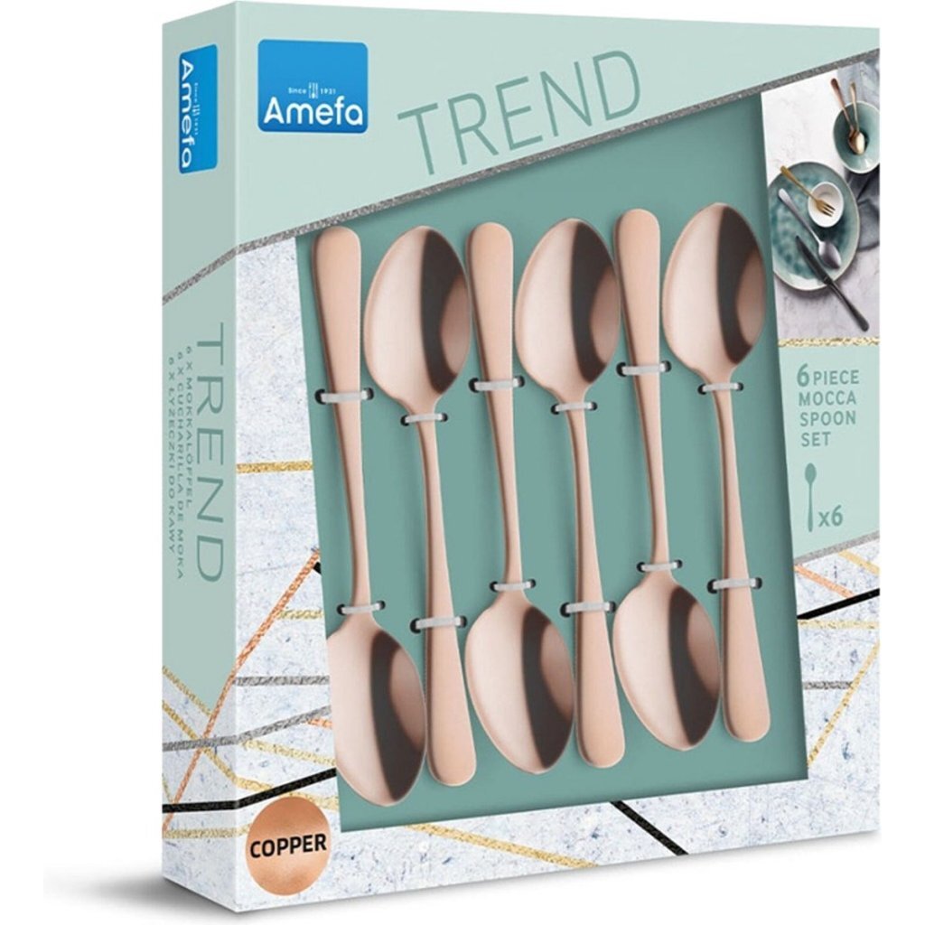 Amefa Austin Tea Spoons 6 Pieces Copper