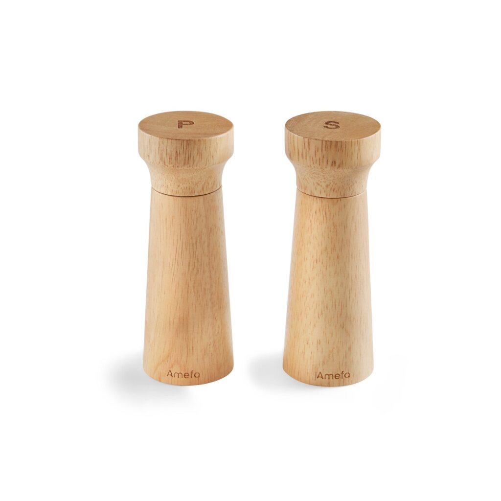 Amefa Wooden Pepper and Salt Mill Set 15 cm 2 Pieces