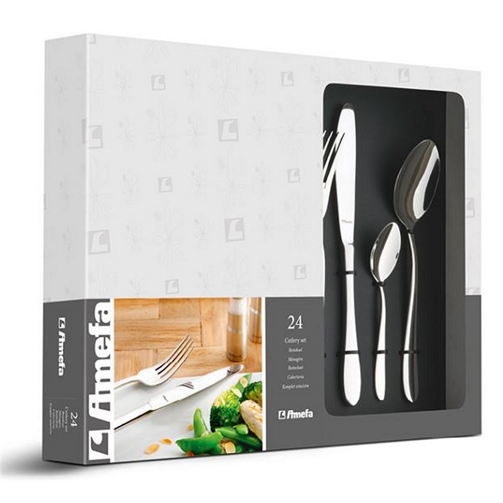 Amefa Pearl 24-piece Cutlery Set for 6 People - 18/0 Chrome Steel