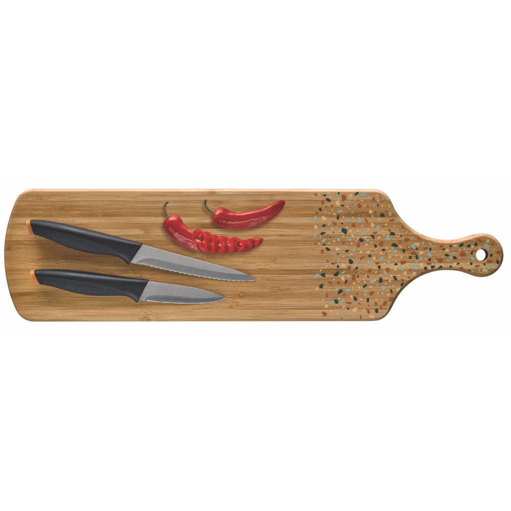 Richardson Sheffield Terrazzo Cutting Board + 2 Bamboo Knives