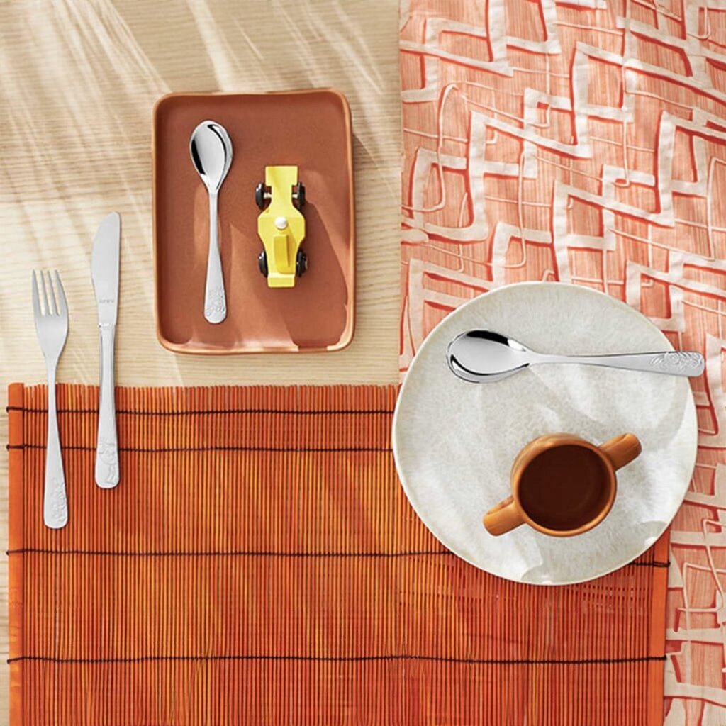 Amefa Children's Cutlery Forrest Friends 4-piece Silver - 18/10 Stainless Steel