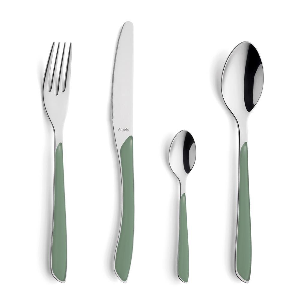 Amefa Eclat Cutlery Set 24-piece Stainless Steel/Green