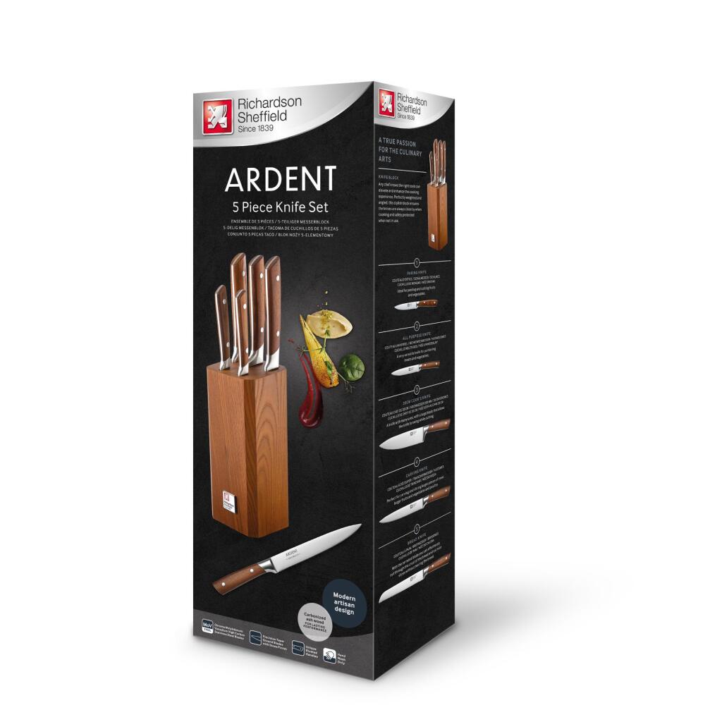 Richardson Sheffield ARDENT 5-piece Knife Block