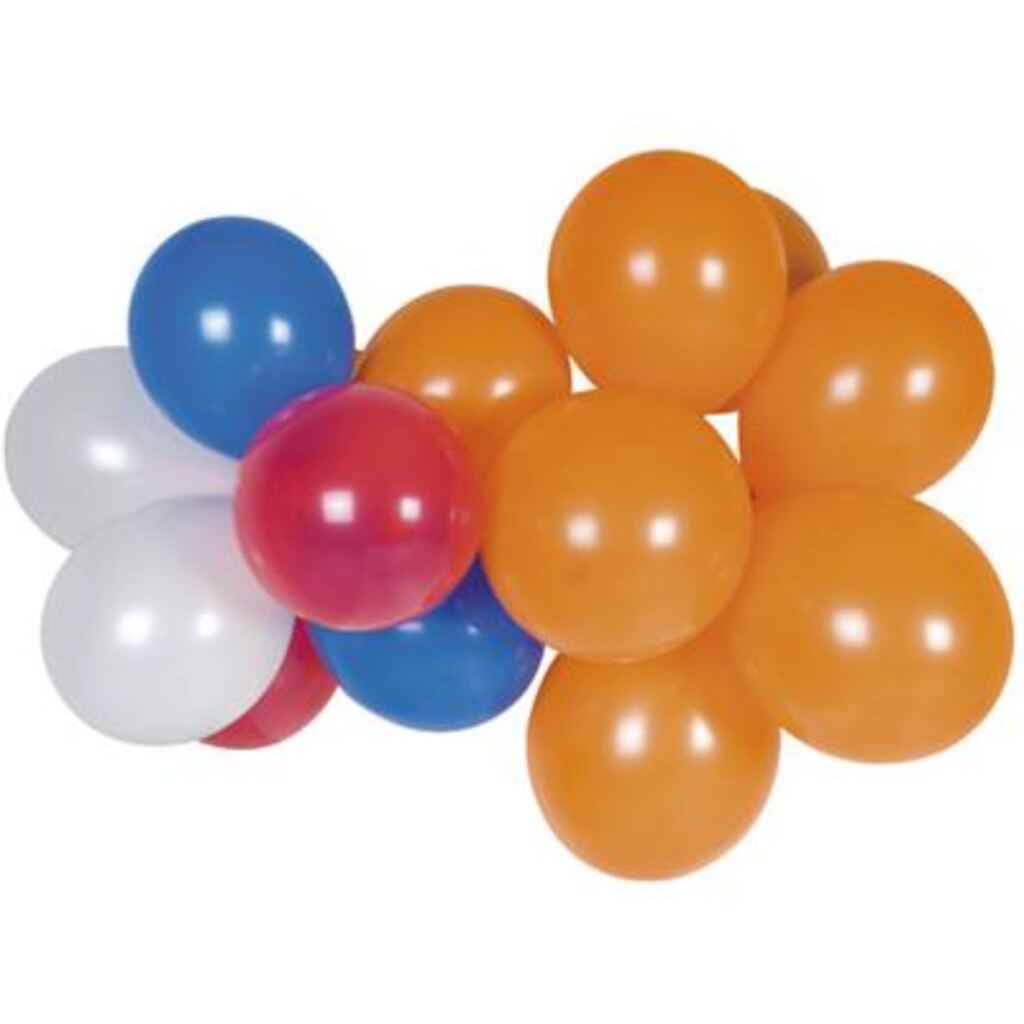 Balloons 100 Pieces Red/White/Blue/Orange - Fun for Parties