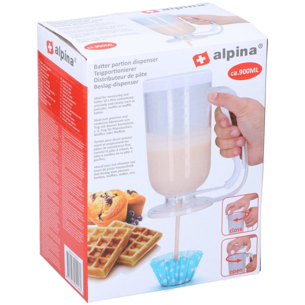 Alpina Batter Dispenser 900 ml White/Transparent