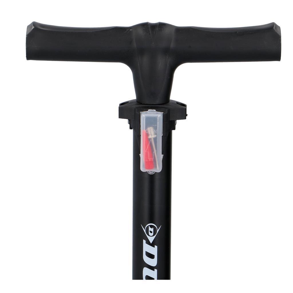 Dunlop Bicycle Pump Double Valve Black - Suitable for Presta, Dunlop, Schrader Valves - 63-113 cm
