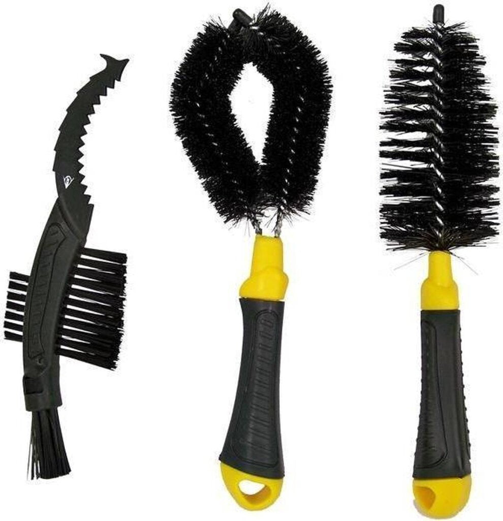 Dunlop Bicycle Brush Set Yellow/Black 3-piece