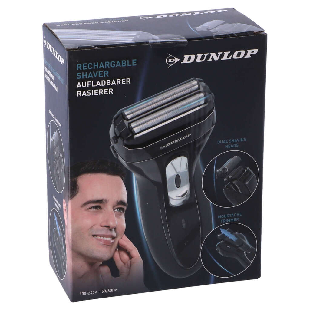 Dunlop Shaver with Double Shaving Heads Black