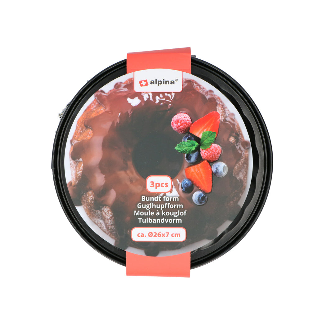 Alpina Bundt Cake Pan 26x7 cm Black