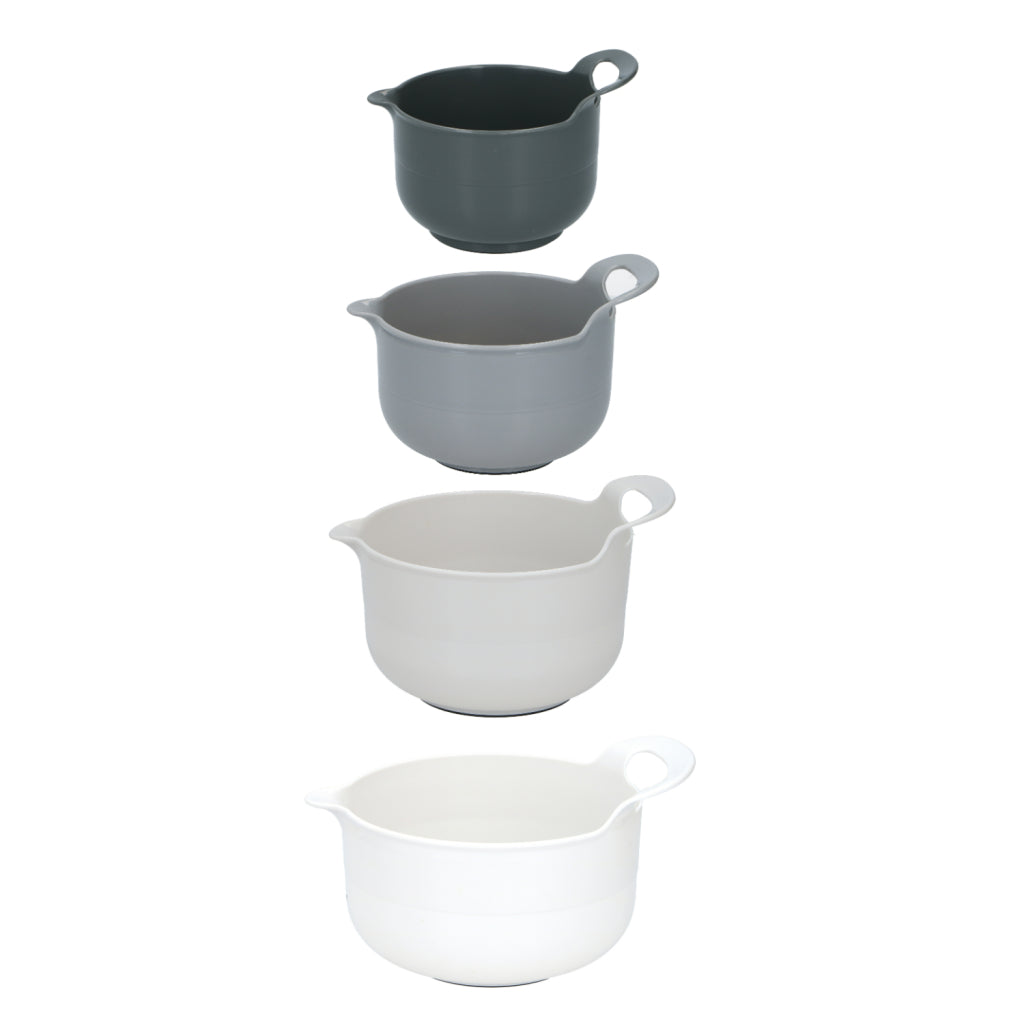 Alpina Mixing Bowls Set - 4 Pieces 1.2-3 L White/Grey