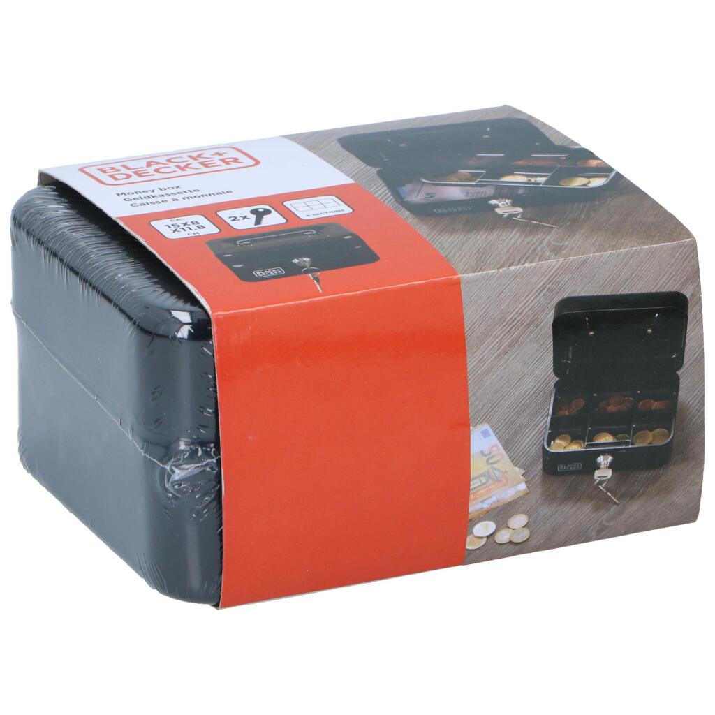 Black+Decker Cash Box 15x8x11.8 cm Black