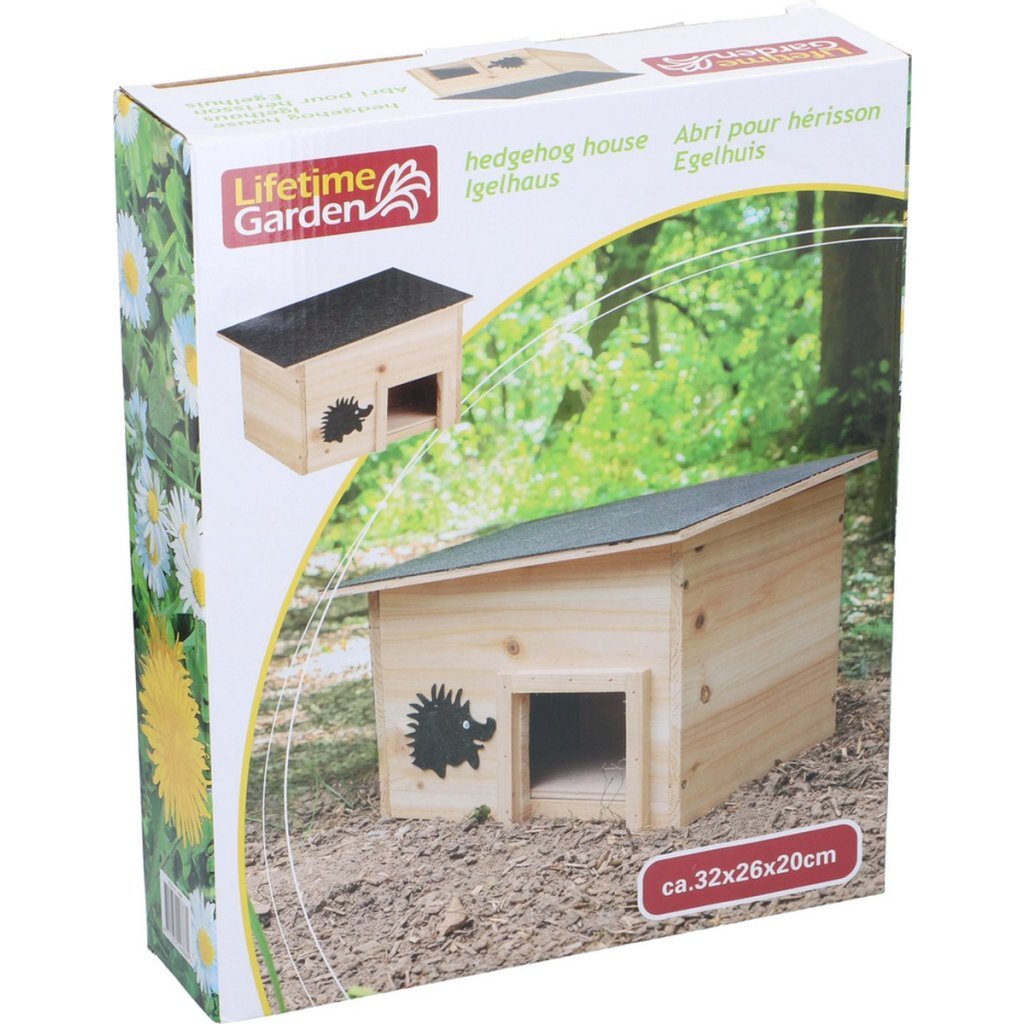 Lifetime Garden Wooden Hedgehog House 32x26x20 cm