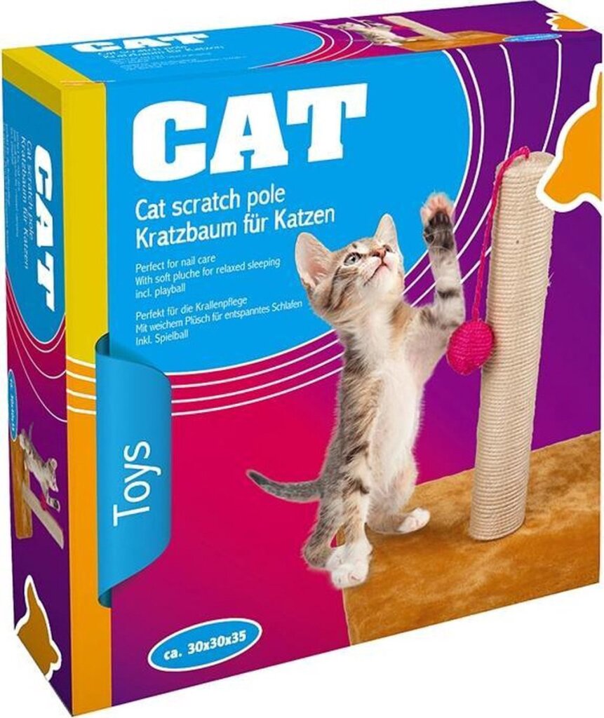 Pet Toys Wooden Scratching Post with Ball 30 x 35 cm