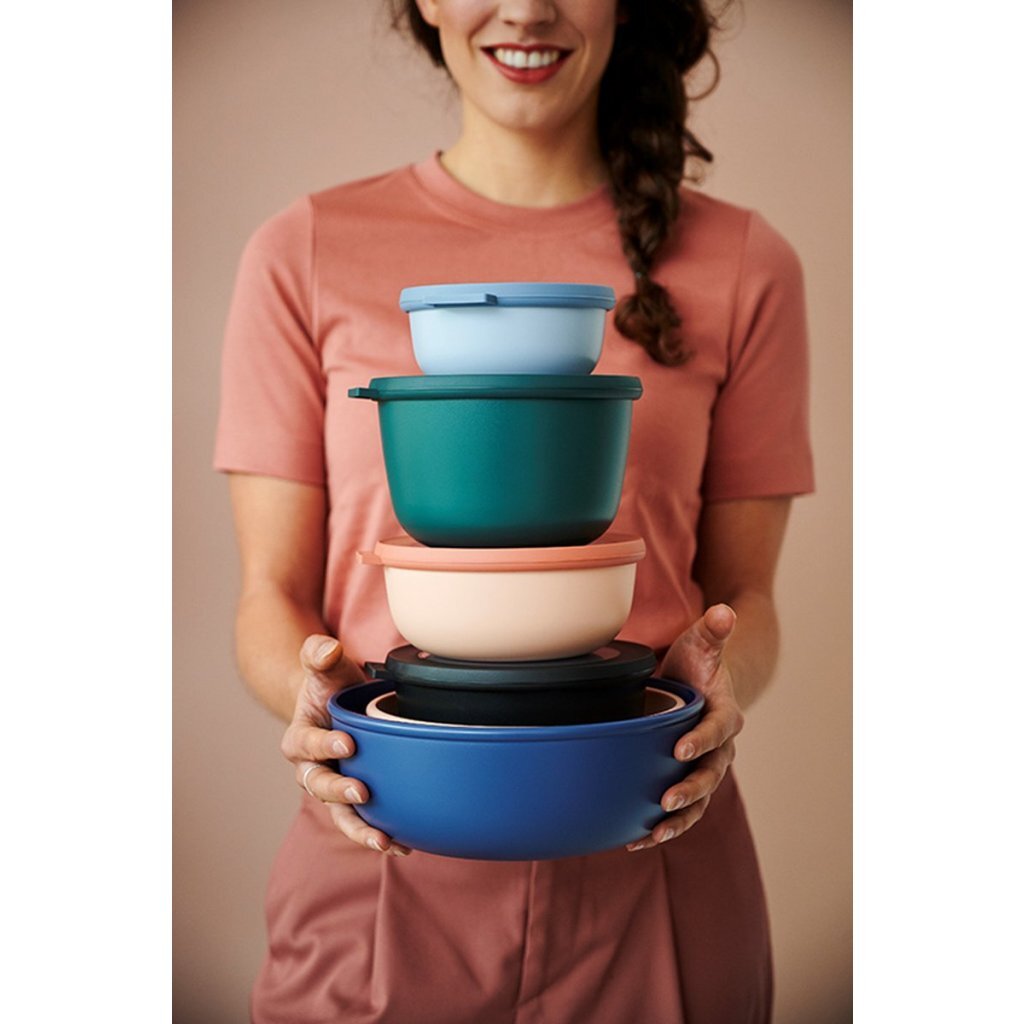 Mepal Cirqula Round Food Storage Container 0.35 L Nordic Black