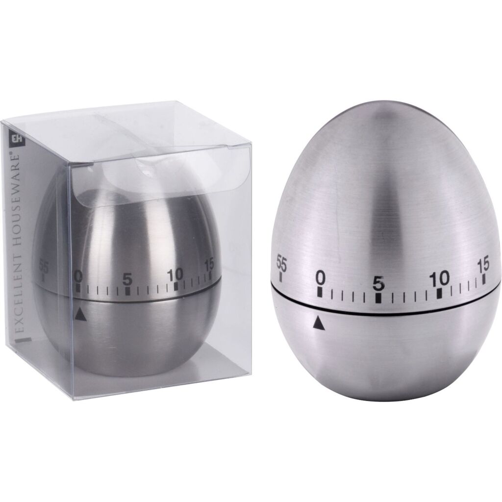 Excellent Houseware Stainless Steel Egg Timer - Adjustable - 60 Minutes
