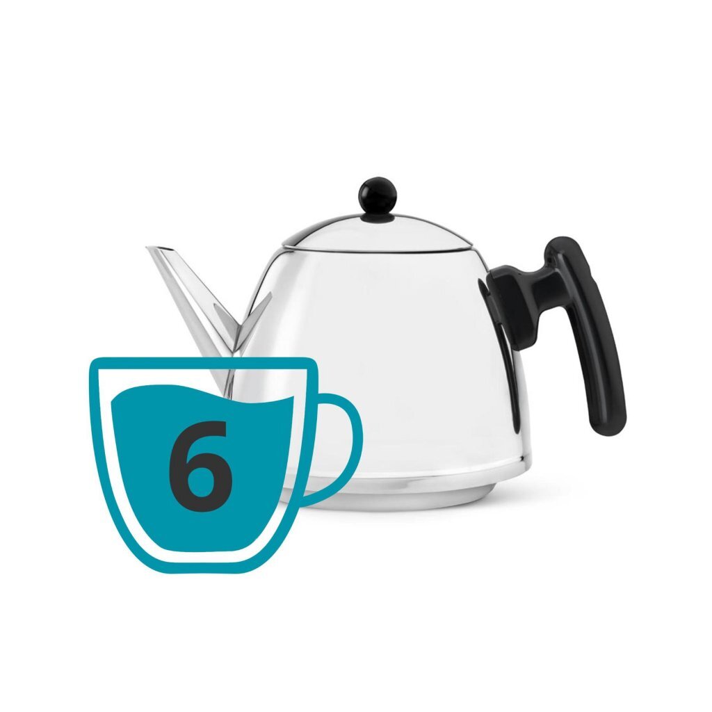 Bredemeijer Duet Classic Teapot 1.2 L Stainless Steel/Black